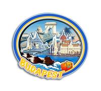 Quwsne Fridge Magnet Budapest Hungary Fridge Magnet City Travel Souvenirs 3D Tourist Gifts Classic Monuments Handmade Crafts Home Decoration -3924