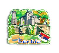 Quwsne Fridge Magnet for Serbia City Travel Souvenirs Tourist Gifts 3D Classical Monuments Handmade Home Decoration -2510