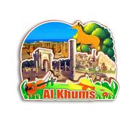 Quwsne Refrigerator Magnet Al Khums Libya Fridge Magnet City Travel Souvenirs Tourist Gifts 3D Classic Landmarks Handmade Crafts Home Decoration -3010