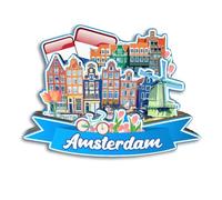 Quwsne Refrigerator Magnet Amsterdam Netherlands Fridge Magnet City Travel Souvenirs Tourist Gifts 3D Classic Landmarks Handmade Crafts Home Decoration -3771