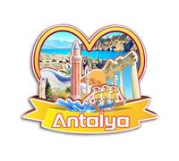 Quwsne Refrigerator Magnet Antalya Turkey Fridge Magnet City Travel Souvenirs Tourist Gifts 3D Classic Landmarks Handmade Crafts Home Decoration -3797