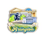 Quwsne Refrigerator Magnet Arlington Virginia USA Fridge Magnet City Travel Souvenirs Tourist Gifts 3D Classic Landmarks Handmade Crafts Home Decoration - 876