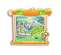 Quwsne Refrigerator Magnet Bali Indonesia Fridge Magnet City Travel Souvenirs Tourist Gifts 3D Classic Landmarks Handmade Crafts Home Decoration1960