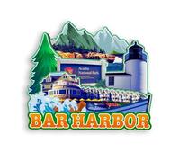 Quwsne Refrigerator Magnet Bar Harbor Maine United States Fridge Magnet City Travel Souvenirs Tourist Gifts 3D Classic Landmarks Handmade Crafts Home Decoration -968
