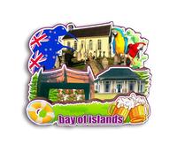 Quwsne Refrigerator Magnet Bay of Islands New Zealand Fridge Magnet City Travel Souvenirs Tourist Gifts 3D Classic Landmarks Handmade Crafts Home Decoration -2829