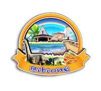Quwsne Refrigerator Magnet Bibione Italy Fridge Magnet City Travel Souvenirs Tourist Gifts 3D Classic Landmarks Handmade Crafts Home Decoration -3660