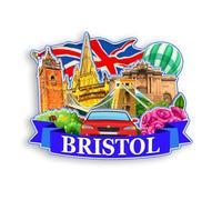 Quwsne Refrigerator Magnet Bristol UK Fridge Magnet City Travel Souvenirs Tourist Gifts 3D Classic Landmarks Handmade Crafts Home Decoration -1447, QS-WC-1447
