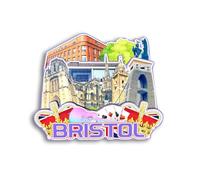 Quwsne Refrigerator Magnet Bristol UK Fridge Magnet City Travel Souvenirs Tourist Gifts 3D Classic Landmarks Handmade Crafts Home Decoration - 1314
