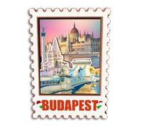 Quwsne Refrigerator Magnet Budapest Hungary Fridge Magnet City Travel Souvenirs Tourist Gifts 3D Classic Landmarks Handmade Crafts Home Decoration -3922