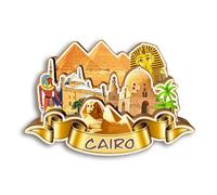 Quwsne Refrigerator Magnet Cairo Egypt Fridge Magnet City Travel Souvenirs Tourist Gifts 3D Classic Landmarks Handmade Crafts Home Decoration -2907