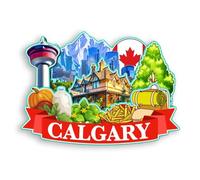 Quwsne Refrigerator Magnet Calgary Canada Fridge Magnet City Travel Souvenirs Tourist Gifts 3D Classic Landmarks Handmade Crafts Home Decoration -1853