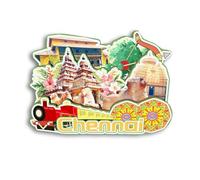 Quwsne Refrigerator Magnet Chennai India Fridge Magnet City Travel Souvenirs Tourist Gifts 3D Classic Landmarks Handmade Crafts Home Decoration1941