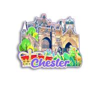 Quwsne Refrigerator Magnet Chester United Kingdom Fridge Magnet City Travel Souvenirs Tourist Gifts 3D Classic Landmarks Handmade Crafts Home Decoration - 1328