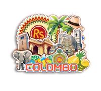 Quwsne Refrigerator Magnet Colombo Sri Lanka Fridge Magnet City Travel Souvenirs Tourist Gifts 3D Classic Landmarks Handmade Crafts Home Decoration -2616