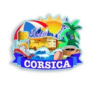 Quwsne Refrigerator Magnet Corsica France Fridge Magnet City Travel Souvenirs Tourist Gifts 3D Classic Landmarks Handmade Crafts Home Decoration -1346, QS-WC-1346
