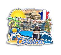 Quwsne Refrigerator Magnet Corsica France Fridge Magnet City Travel Souvenirs Tourist Gifts 3D Classic Landmarks Handmade Crafts Home Decoration -3501