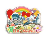 Quwsne Refrigerator Magnet Da Nang Vietnam Fridge Magnet City Travel Souvenirs Tourist Gifts 3D Classic Landmarks Handmade Crafts Home Decoration1981
