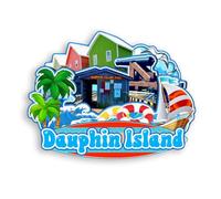 Quwsne Refrigerator Magnet Dauphin Island Alabama United States Fridge Magnet City Travel Souvenirs Tourist Gifts 3D Classic Landmarks Handmade Crafts Home Decoration -345