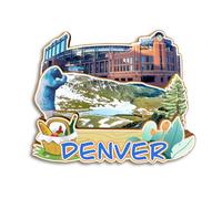 Quwsne Refrigerator Magnet Denver Colorado America Fridge Magnet City Travel Souvenirs Tourist Gifts 3D Classic Landmarks Handmade Crafts Home Decoration -4054