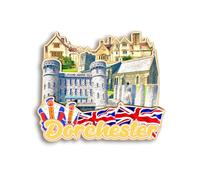 Quwsne Refrigerator Magnet Dorchester United Kingdom Fridge Magnet City Travel Souvenirs Tourist Gifts 3D Classic Landmarks Handmade Crafts Home Decoration - 1373