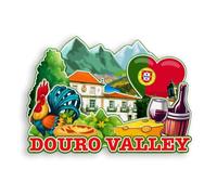 Quwsne Refrigerator Magnet Douro Valley Portugal Fridge Magnet City Travel Souvenirs Tourist Gifts 3D Classic Landmarks Handmade Crafts Home Decoration -1944