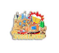 Quwsne Refrigerator Magnet Dusseldorf Germany Fridge Magnet City Travel Souvenirs Tourist Gifts 3D Classic Landmarks Handmade Crafts Home Decoration - 1395
