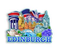 Quwsne Refrigerator Magnet Edinburgh UK Fridge Magnet City Travel Souvenirs Tourist Gifts 3D Classic Landmarks Handmade Crafts Home Decoration -1441, QS-WC-1441