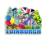 Quwsne Refrigerator Magnet Edinburgh UK Fridge Magnet City Travel Souvenirs Tourist Gifts 3D Classic Landmarks Handmade Crafts Home Decoration -1442, QS-WC-1442