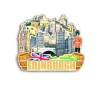 Quwsne Refrigerator Magnet Edinburgh United Kingdom Fridge Magnet City Travel Souvenirs Tourist Gifts 3D Classic Landmarks Handmade Crafts Home Decoration - 1302