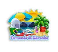 Quwsne Refrigerator Magnet Fernando de Noronha Brazil Fridge Magnet City Travel Souvenirs Tourist Gifts 3D Classic Landmarks Handmade Crafts Home Decoration -1923