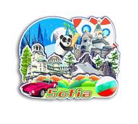 Quwsne Refrigerator Magnet for Sofia Bulgaria Fridge Magnet City Travel Souvenirs Tourist Gifts 3D Classic Landmarks Handmade Crafts Home Decoration -2447