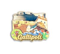 Quwsne Refrigerator Magnet Gallipoli Italy Fridge Magnet City Travel Souvenirs Tourist Gifts 3D Classic Landmarks Handmade Crafts Home Decoration - 1120