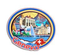 Quwsne Refrigerator Magnet Geneva Switzerland Fridge Magnet City Travel Souvenirs Tourist Gifts 3D Classic Landmarks Handmade Crafts Home Decoration -3889