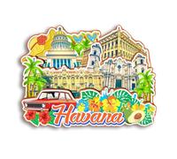 Quwsne Refrigerator Magnet Havana Cuba Fridge Magnet City Travel Souvenirs Tourist Gifts 3D Classic Landmarks Handmade Crafts Home Decoration2134