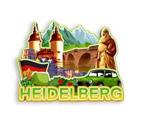 Quwsne Refrigerator Magnet Heidelberg Germany Fridge Magnet City Travel Souvenirs Tourist Gifts 3D Classic Landmarks Handmade Crafts Home Decoration -1190