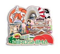 Quwsne Refrigerator Magnet Hiroshima Japan Fridge Magnet City Travel Souvenirs Tourist Gifts 3D Classic Landmarks Handmade Crafts Home Decoration -3235