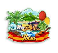 Quwsne Refrigerator Magnet Ibiza Spain Fridge Magnet City Travel Souvenirs Tourist Gifts 3D Classic Landmarks Handmade Crafts Home Decoration -1412