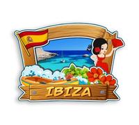 Quwsne Refrigerator Magnet Ibiza Spain Fridge Magnet City Travel Souvenirs Tourist Gifts 3D Classic Landmarks Handmade Crafts Home Decoration -1411