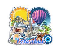 Quwsne Refrigerator Magnet Istanbul Turkey Fridge Magnet City Travel Souvenirs Tourist Gifts 3D Classic Landmarks Handmade Crafts Home Decoration -3789