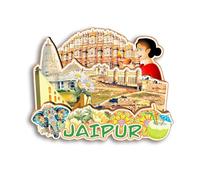 Quwsne Refrigerator Magnet Jaipur India Fridge Magnet City Travel Souvenirs Tourist Gifts 3D Classic Landmarks Handmade Crafts Home Decoration1930