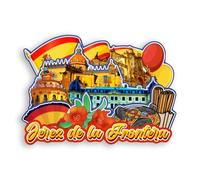 Quwsne Refrigerator Magnet Jerez de la Frontera Spain Fridge Magnet City Travel Souvenirs Tourist Gifts 3D Classic Landmarks Handmade Crafts Home Decoration -1386