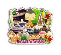 Quwsne Refrigerator Magnet Kathmandu Nepal Fridge Magnet City Travel Souvenirs Tourist Gifts 3D Classic Landmarks Handmade Crafts Home Decoration -2600