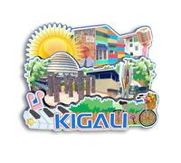 Quwsne Refrigerator Magnet Kigali Rwanda Fridge Magnet City Travel Souvenirs Tourist Gifts 3D Classic Landmarks Handmade Crafts Home Decoration -3043