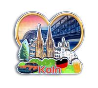 Quwsne Refrigerator Magnet Koln Germany Fridge Magnet City Travel Souvenirs Tourist Gifts 3D Classic Landmarks Handmade Crafts Home Decoration -3452