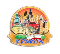 Quwsne Refrigerator Magnet Krakow Poland Fridge Magnet City Travel Souvenirs Tourist Gifts 3D Classic Landmarks Handmade Crafts Home Decoration -3914