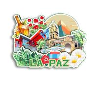 Quwsne Refrigerator Magnet La Paz Bolivia Fridge Magnet City Travel Souvenirs Tourist Gifts 3D Classic Landmarks Handmade Crafts Home Decoration2109