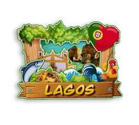 Quwsne Refrigerator Magnet Lagos Portugal Fridge Magnet City Travel Souvenirs Tourist Gifts 3D Classic Landmarks Handmade Crafts Home Decoration -1957