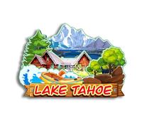 Quwsne Refrigerator Magnet Lake Tahoe California United States Fridge Magnet City Travel Souvenirs Tourist Gifts 3D Classic Landmarks Handmade Crafts Home Decoration -256, QS-WC-256