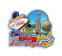 Quwsne Refrigerator Magnet Las Vegas Nevada USA Fridge Magnet City Travel Souvenirs Tourist Gifts 3D Classic Landmarks Handmade Crafts Home Decoration -1040, QS-WC-1040