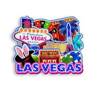 Quwsne Refrigerator Magnet Las Vegas Nevada USA Fridge Magnet City Travel Souvenirs Tourist Gifts 3D Classic Landmarks Handmade Crafts Home Decoration -1039